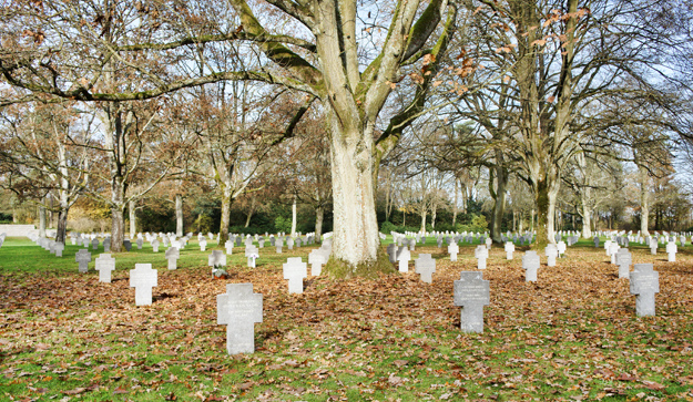 Photograph of Sandweiler Luxembourg German war cemetery by Peter Free.